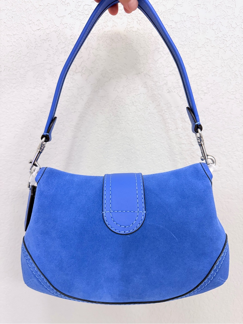 Blue Suede Coach SoHo buckle bag - Picture 2 of 7